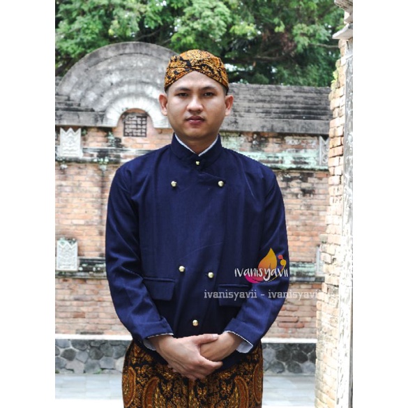 Beskap Solo - Warna Navy