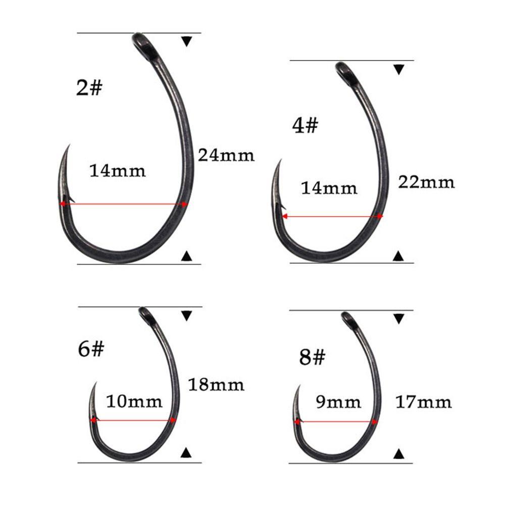 Preva 50pcs/kotak Kait Pancing Tahan Lama Berduri Berlubang Tahan Lama Kepala Lalat Fishhooks