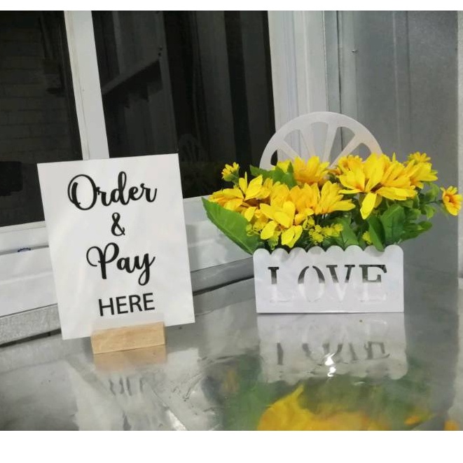 Akrilik Order Pay Here / Sign Cafe