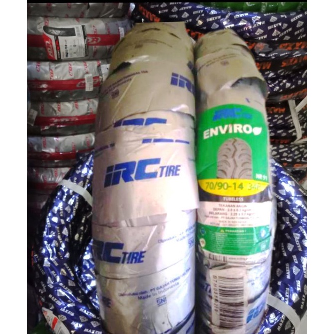BAN TUBLES MATIC IRC 70/90-14 BAN BARU, FREE PENTIL, 100% ORIGINAL ,UNTUK SEMUA MATIC HONDA, YAMAHA,SUKUKI