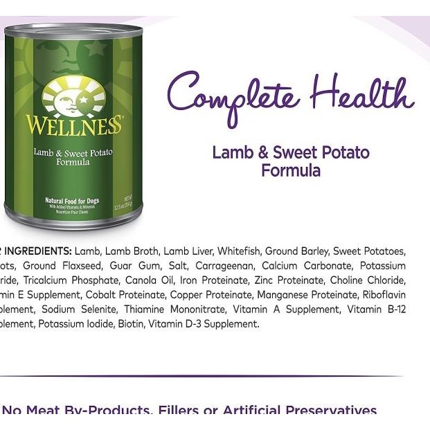 Wellness Complete Health Pate Lamb & Sweet Potato Wet Dog Food