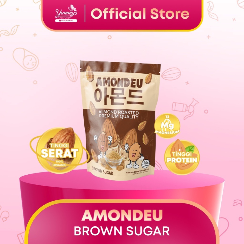 AMONDEU KOREAN ROASTED | Kacang Almond Panggang Kaya Vitamin |