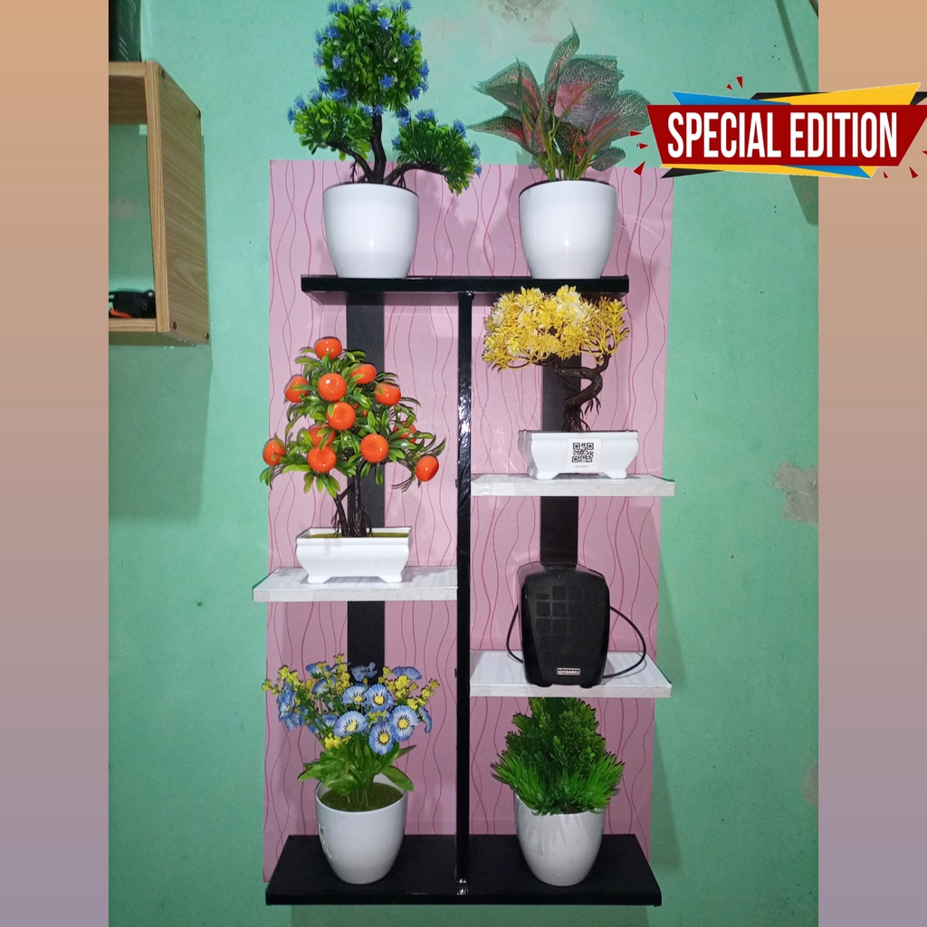 Rak dinding tempel tembok minimalis hiasan rumah cantik tinggi 60 cm - WR60TPI