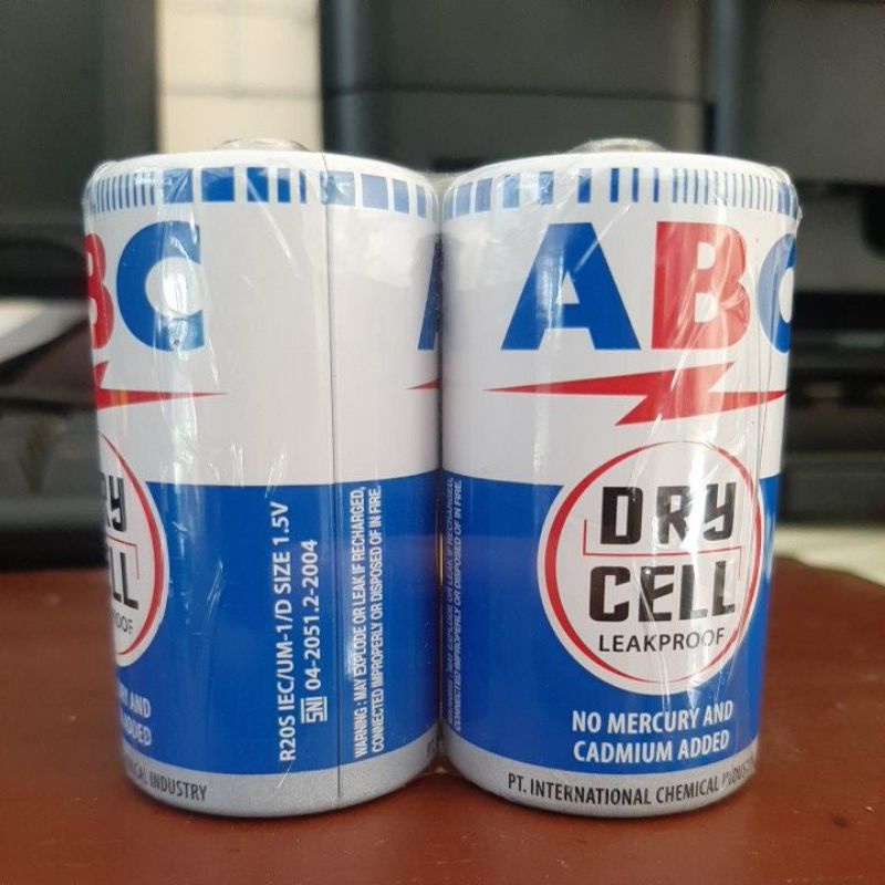 Batu baterai ABC besar 2pcs