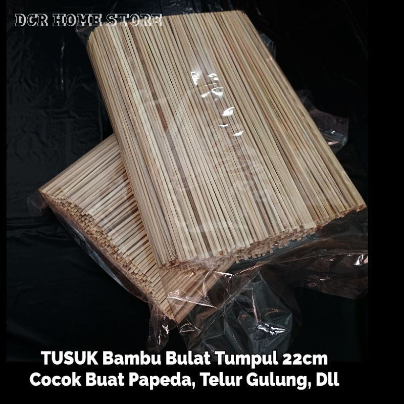 Tusuk Bambu Papeda Tumpul Panjang 22cm Isi 500gram Tusuk Bambu Bulat Halus