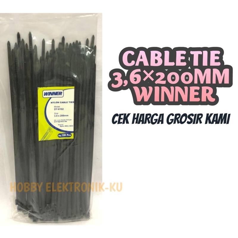 CABLE TIES 3,6x200MM (200PCS)