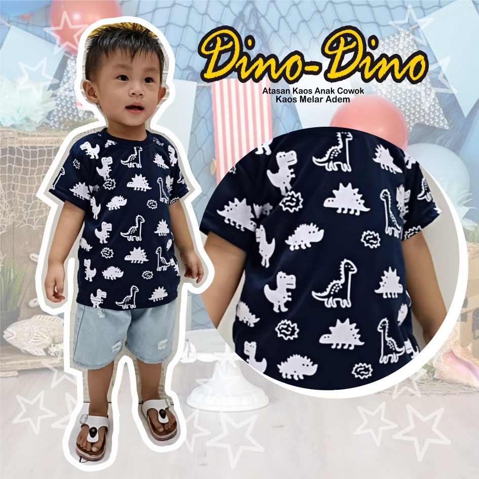 Atasan Kaos Laki-Laki Dino-Dino CKids