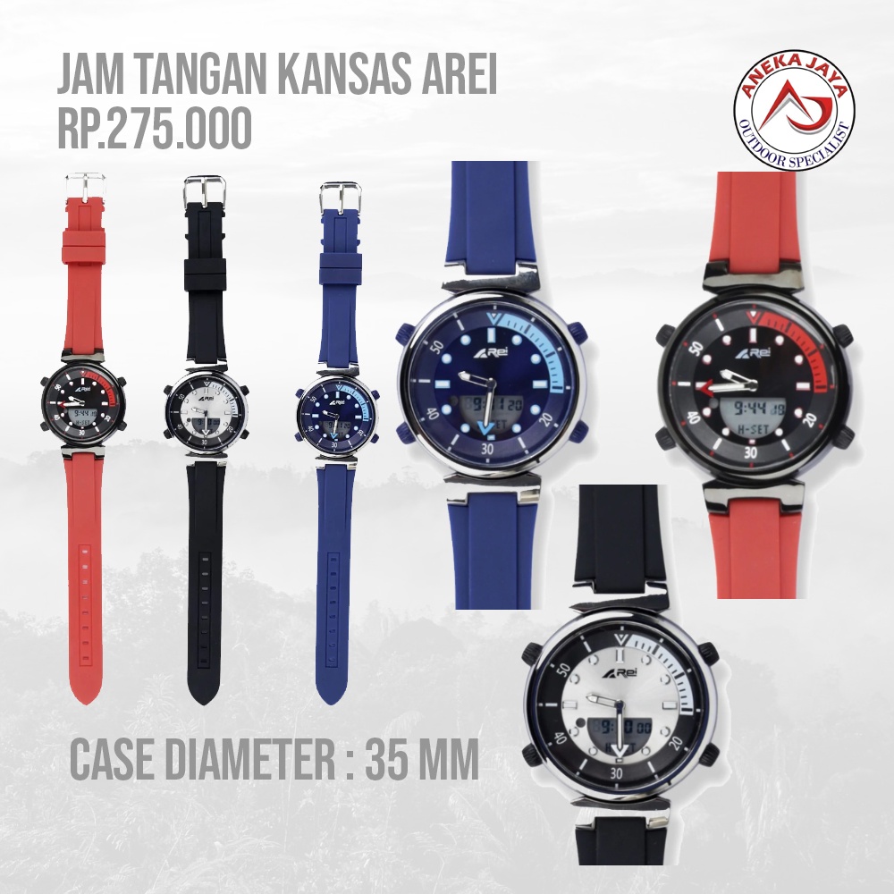 JAM TANGAN AREI KANSAS ANALOG DAN DIGITAL