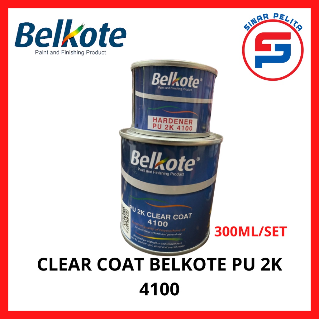 CLEAR / VERNIS BELKOTE PU 2K 4100/ CLEAR COAT BELKOTE 300ML / VERNIS BELKOTE / ANTI GORES MOBIL MOTO