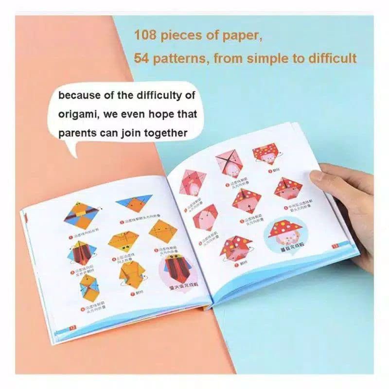 hokkiterus21⭐⭐⭐⭐⭐ ORIGAMI 3D 3D Kertas Seni Melipat Warna 3 dimensi Mainan Edukasi Anak O005