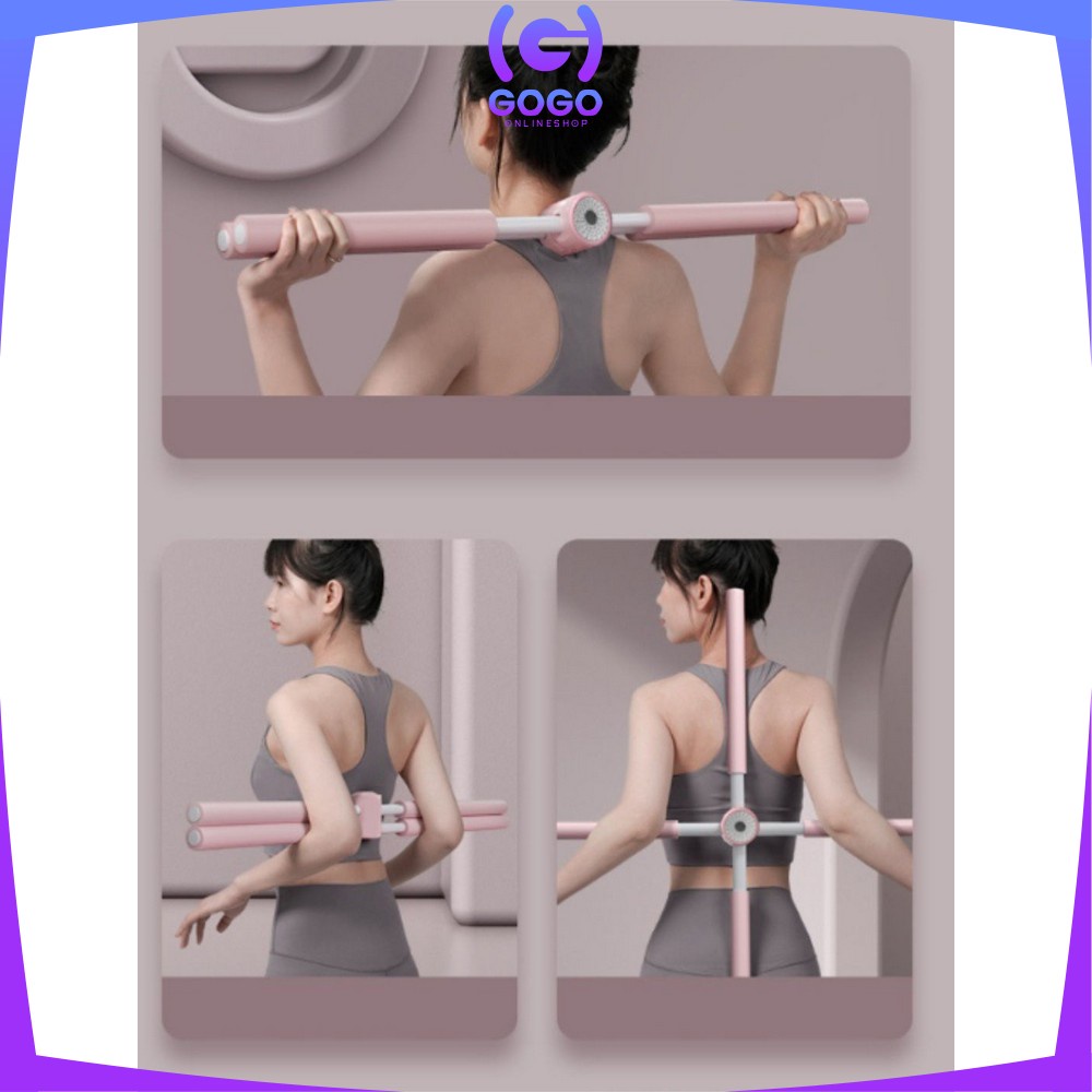 GOGO-O18 Tongkat Yoga Alat Olahraga Penegak Punggung / Yoga Stick Lipat Putar 360 Derajat Alat Penyangga Punggung / Pelurus Punggung Bungkuk