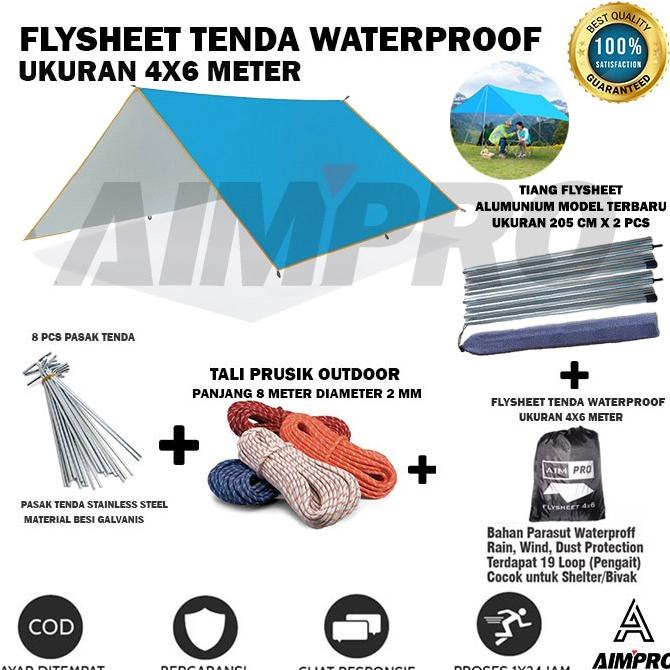 AIMPRO Flyseet tenda 4x6 6x4 meter - AIMPRO Flysheet tenda 4x6 Meter