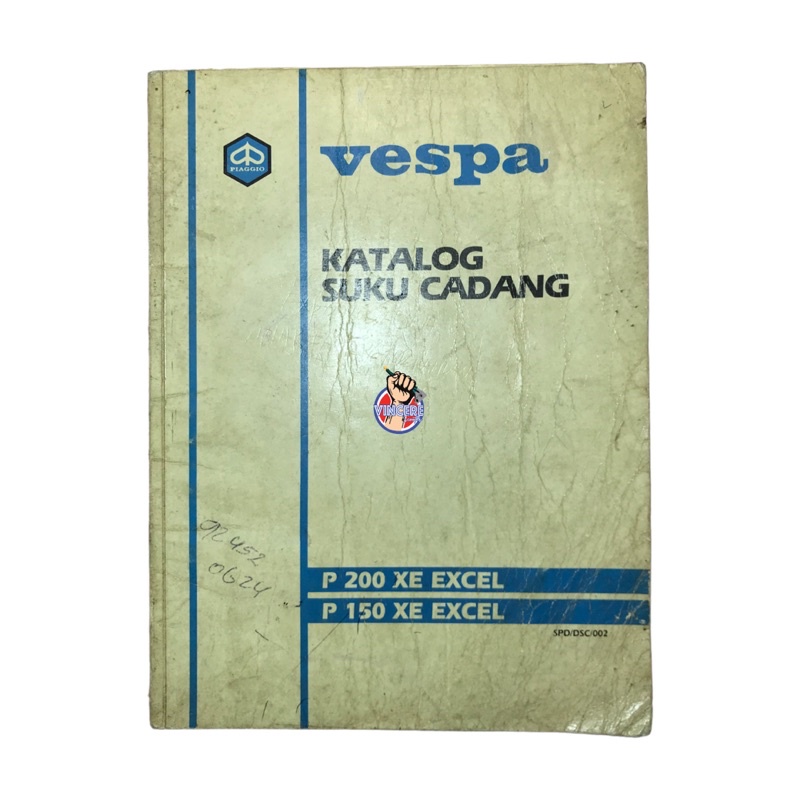 Buku Katalog Suku Cadang Vespa P200XE P150XE Excel 150 200