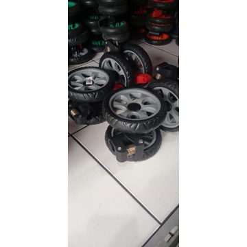 Roda stroller Pliko ukuran 14cm, ada PER. bisa order satuan, roda depan, belakang dan satu set