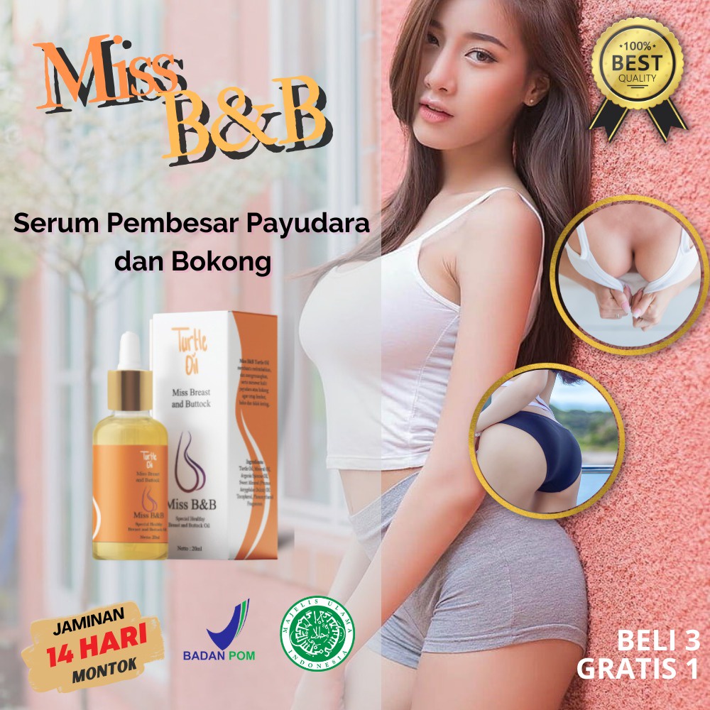 Serum Pembesar Payudara {Bisa COD/ Bayar di Tempat }-( Miss B&B Turtle Oil 20 ML ) Breast Cream Pemb