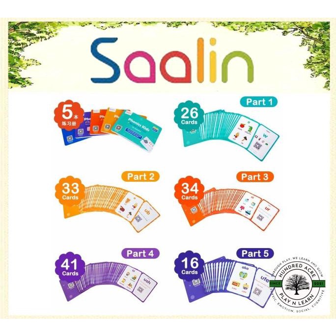 Saalin Phonics Kids - 150 Words Flash Cards [Mainan Edukasi Anak]