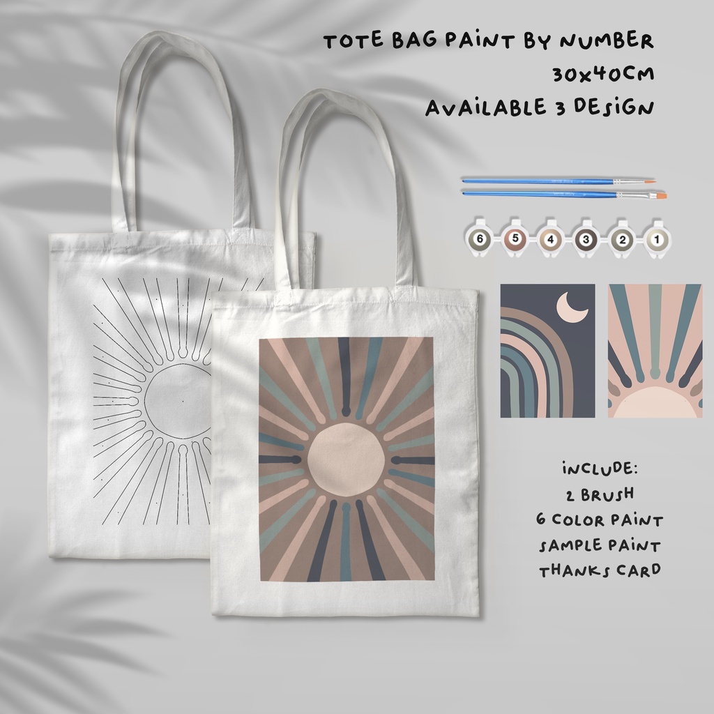 

TOTE BAG Paint By Number Kit, Sun 30x38