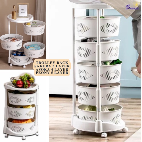 SHENAR - SAKURA 3 LAYER / ASOKA 4 LAYER / PEONY 5 LAYER / troli 3 susun - troli 4 susun - troli 5 su