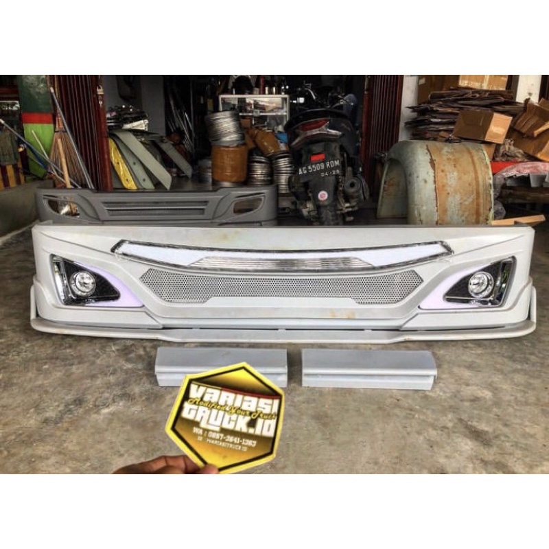 BEMPER TRUK MODEL M18 JETBUS BAHAN PLAT BESI LAMPU ORIGINAL JETBUS