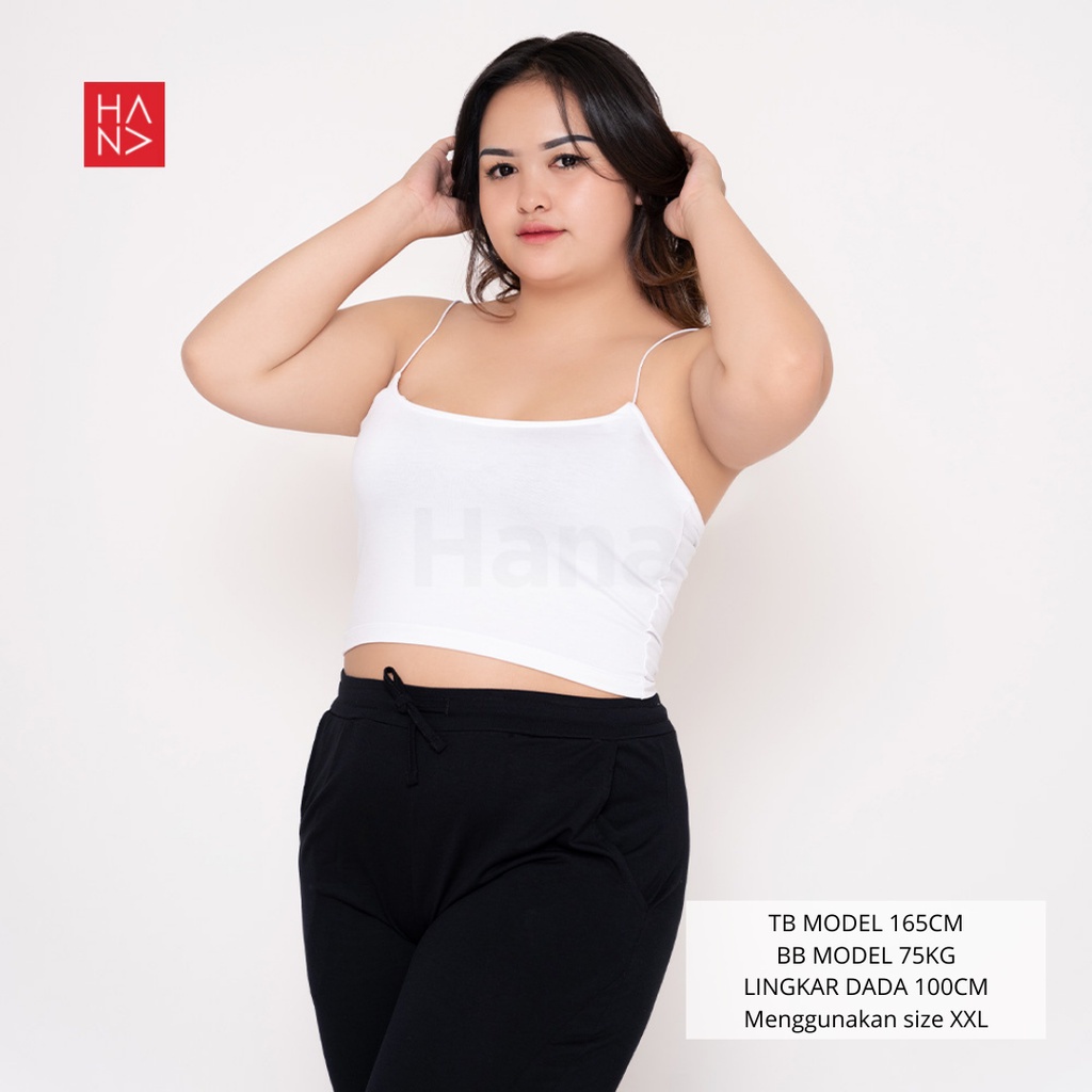 [BIG SIZE] HanaFashion - Kendall Crop Tank Top Wanita - TT114