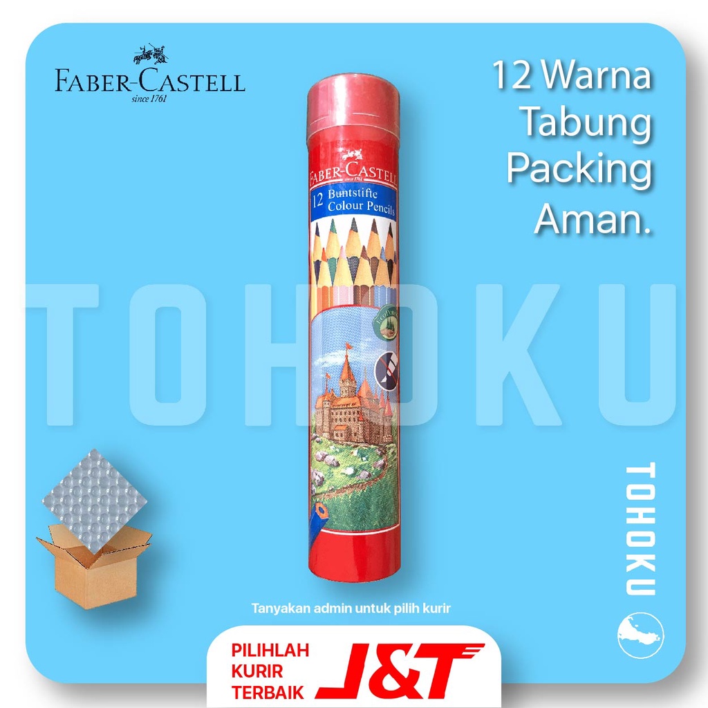 

Pensil Warna Kaleng 12 Faber Castell Rounded Tin Case