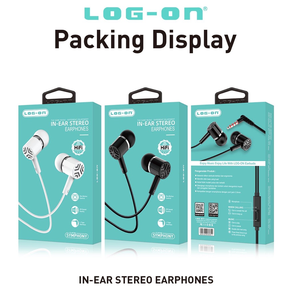 HANDSFREE HEADSET LOG-ON LO-HF780 SYMPHONY STEREO EARPHONE