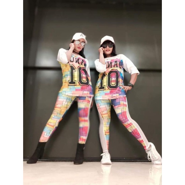 BAJU SENAM ZUMBA SXB DANCE ACADEMY SHORTSLEEVE AND LEGGING MESH