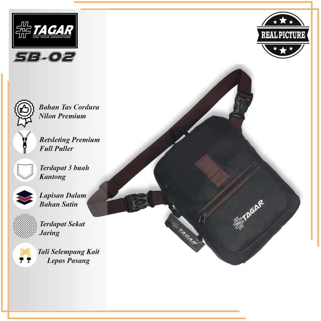 Tas Selempang Slingbag Pouch Bag Authentic TAGAR SB-02 Tas Selempang Casual TAGAR