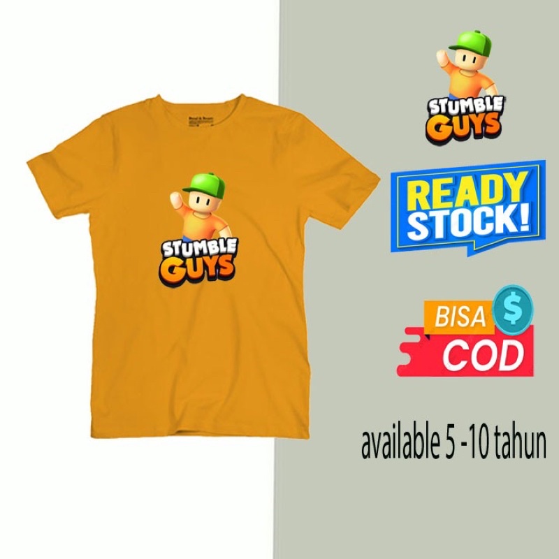 Baju anak kaos distro stumble guys / Baju anak kaos game stumble guys kekinian stumble B