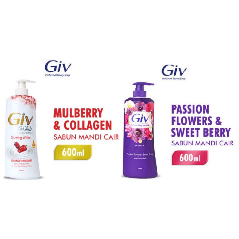 SABUN MANDI CAIR GIV BODY WASH 600ml PUMP