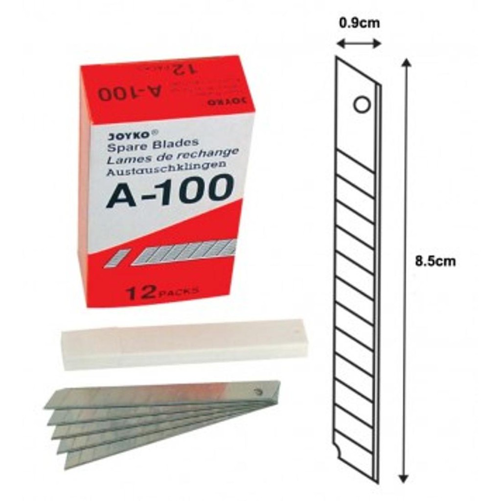 

REFFIL CUTTER JOYKO A-100 (3TUBE) / ISI CUTTER JOYKO KECIL / JOYKO A 100