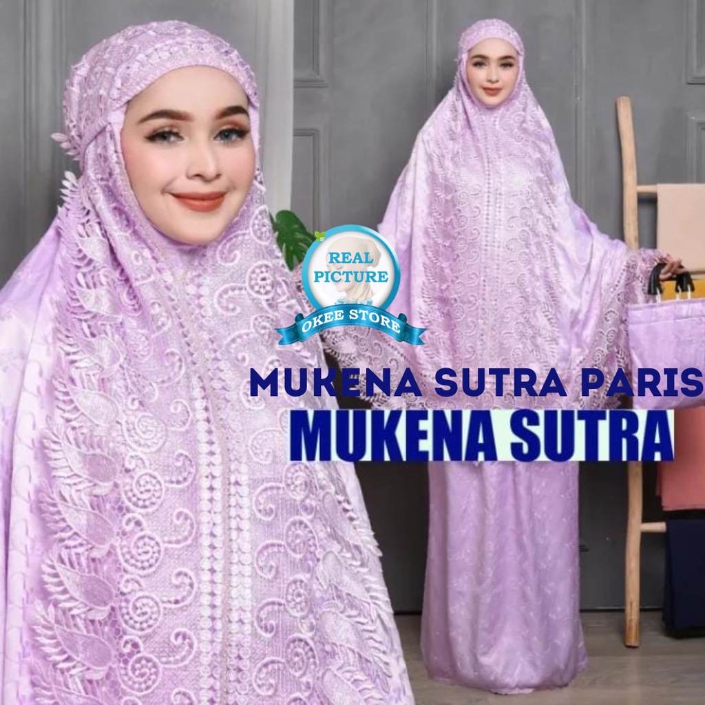 MUKENA SUTRA RENDA PARIS / MUKENA DEWASA PREMIUM / MUKENA DEWASA PRADA JUMBO