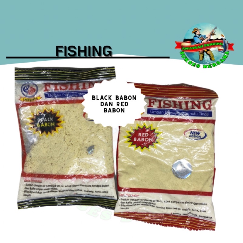 Umpan Fishing Red Babon Black babon