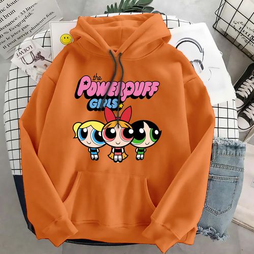 Hoodie Powerpuff  Wanita - Jaket Hoodie Jumper - Bahan Fleece