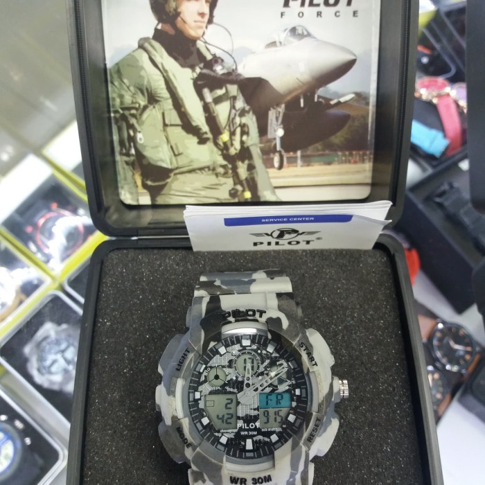 Jam Tangan Pria jam tangan pria army loreng tahan air pilot jam tangan pilot loreng(K4S5) Jam Tangan