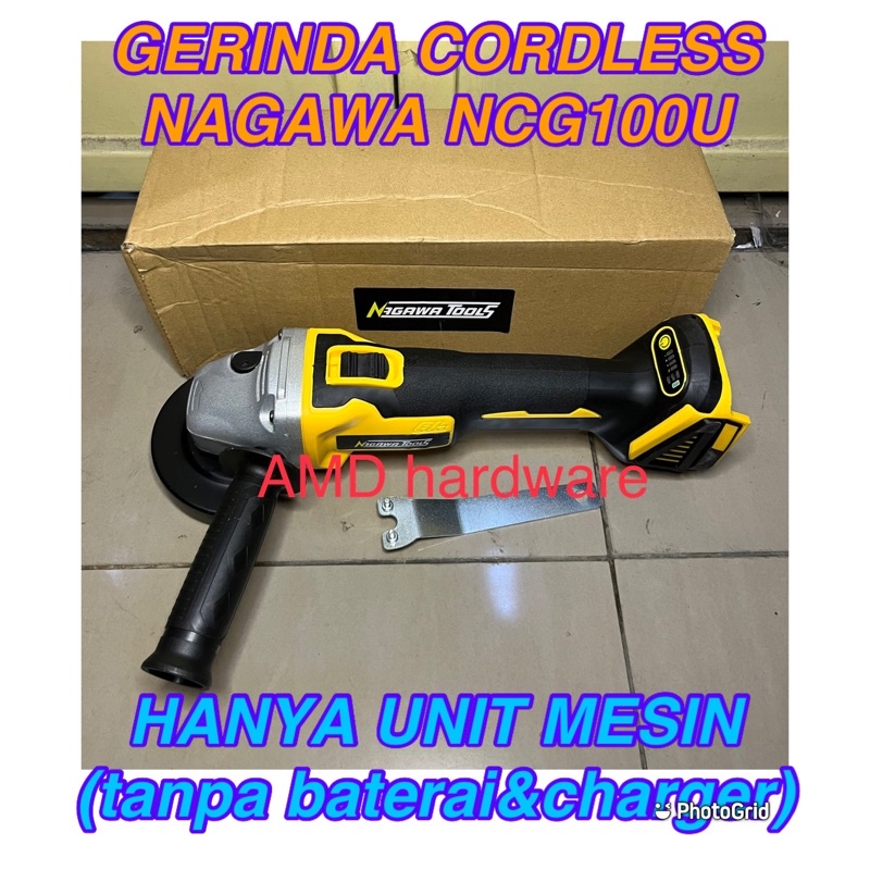 New NAGAWA NCG100 Mesin Gerinda Cordless Brushless 4" HANYA UNIT tanpa baterai Disc Grinder Grinda