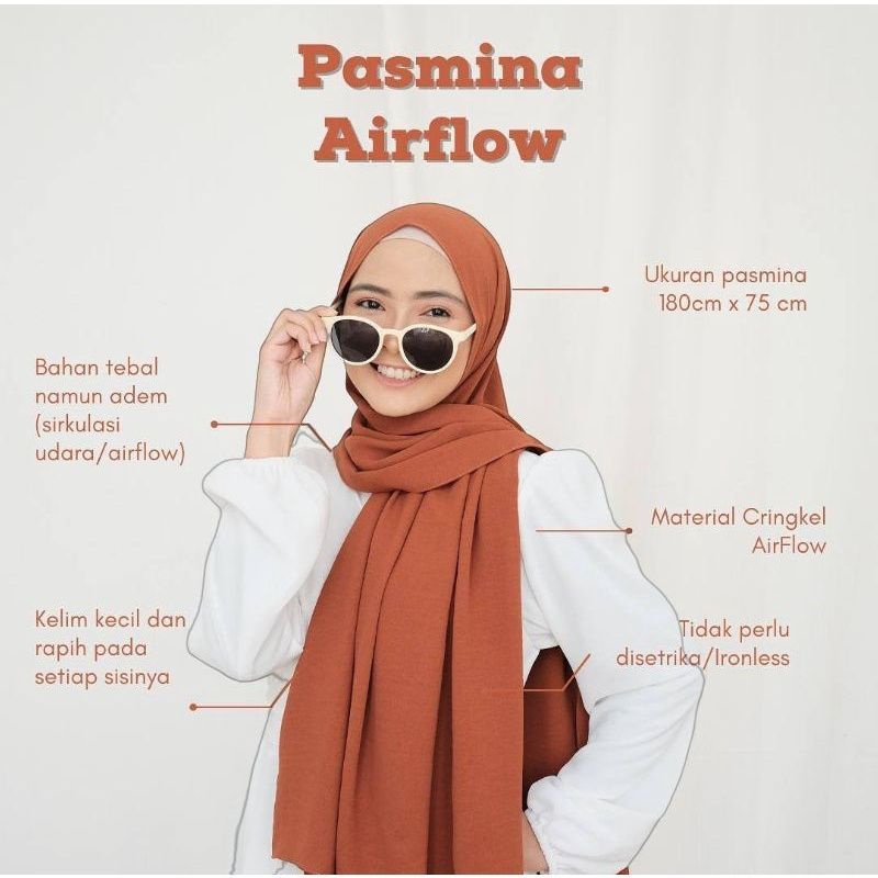 [Fashion Muslim] PASHMINA CRINKLE airflow premium | hijab jumbo kekinian terlaris