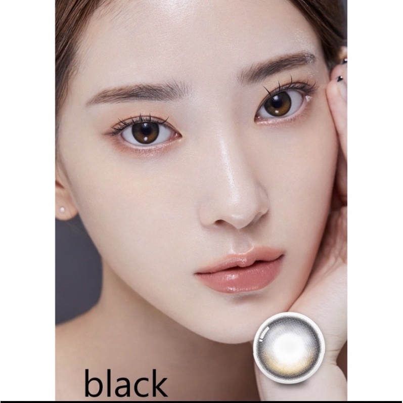 Softlens Olens Glowy Black by Urban Factory MINUS (0,50 - 10,00) dia 14,5