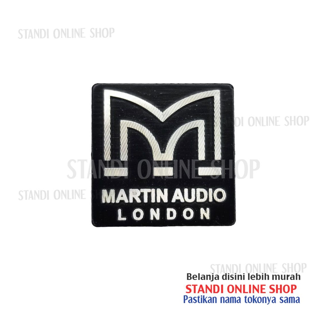 Emblem Aluminium Sticker Decals 3D Logo Martin Audio London Speaker