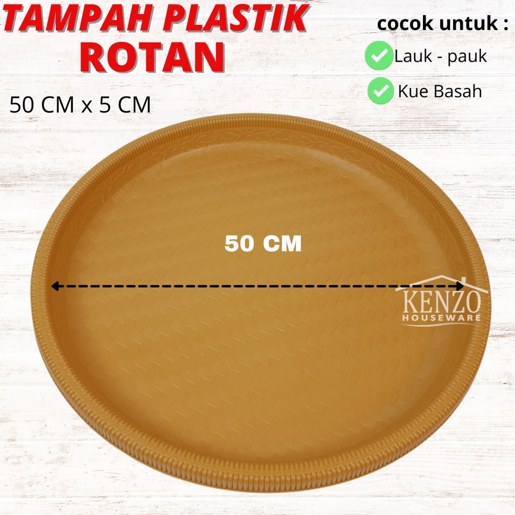 Tampah Plastik 50 Cm Tampah Bulat Jumbo Nampan Plastik Medium Tanggung Rotan
