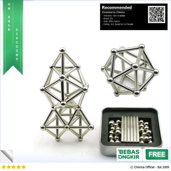 

Jual ZY Mainan Magnetik Steel Metalic Stick and Bucky Balls - 005 - Silver Etc Murah