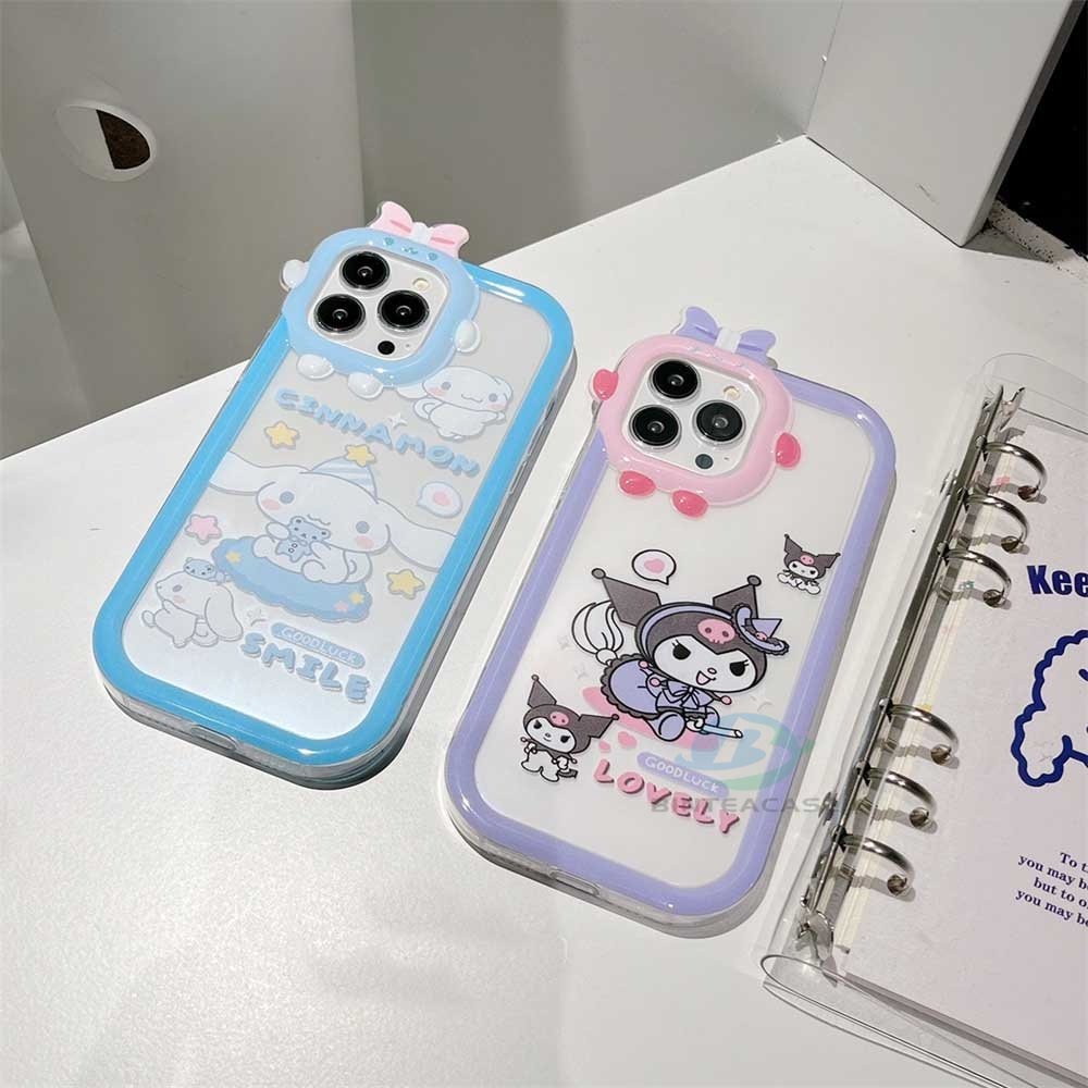 Samsung A14 M14 A04 A04S A13 A03 A03S A23 A22 A21S A12 A02S A11 A51 A30 A50 A52 A20S A10S M12 A32 4G Cinnamoroll Dan Kuromi Little Monster Frame Lensa Phone Case Binteacase