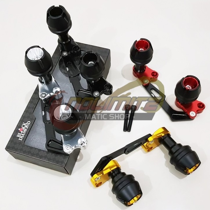 Slider Knalpot Black Diamond Jalu Penahan Anti Crash Aerox 155 NMAX  XMAX Lexi PCX ADV