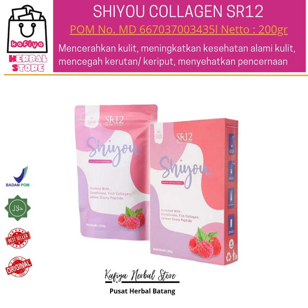 KOLAGEN SR12 / SHIYOU COLLAGEN SR12 / MINUMAN KOLAGEN PEMUTIH KULIT / COLLAGEN DRINK BPOM / SUPLEMEN KECANTIKAN &amp; KESEHATAN