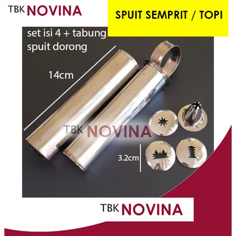 Semprit Topi / Spuit Topi / Cetakan Kue Semprit stainless