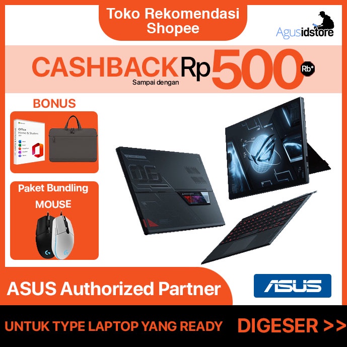 ASUS ROG FLOW X13 G13 Z13 INTEL i5 INTEL i5 i7 i9 Ryzen 5 7 9 VGA RTX RAM 8GB 16GB SSD 512GB 1TB GARANSI RESMI BNIB