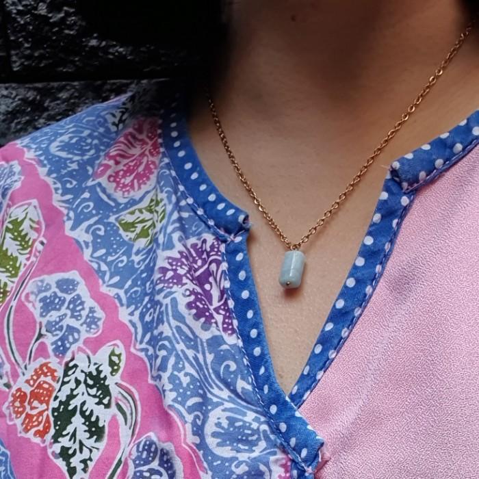 Aquamarine Pendant Necklace / Kalung Aquamarine