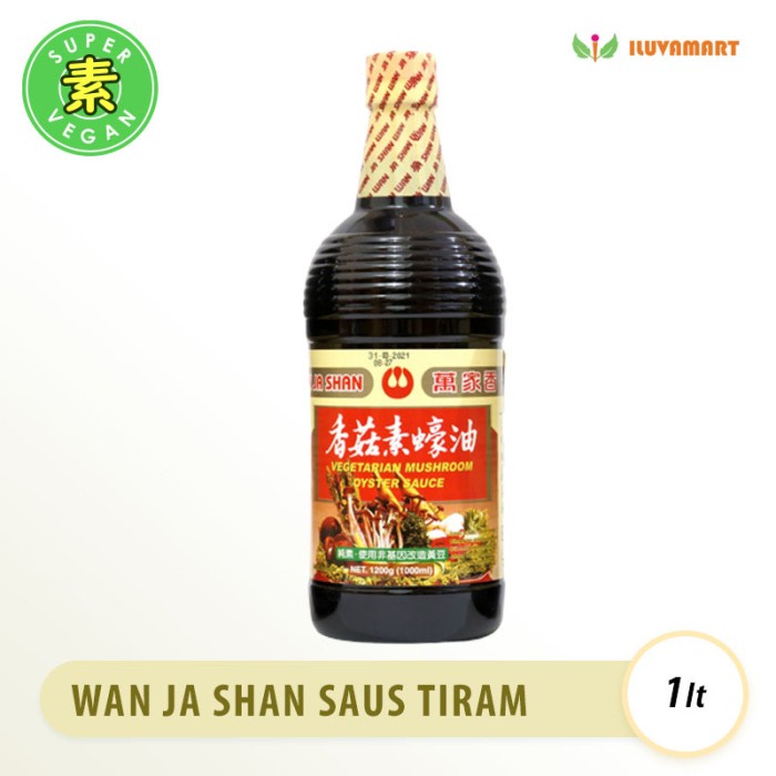 

WAN JA SHAN SAUS TIRAM 1 LT VEGETARIAN MUSHROOM OYSTER SAUCE