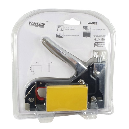 Staples Tembak Jok Staple Gun 4-14mm Visking BONUS Isi Ulang Staples VK038
