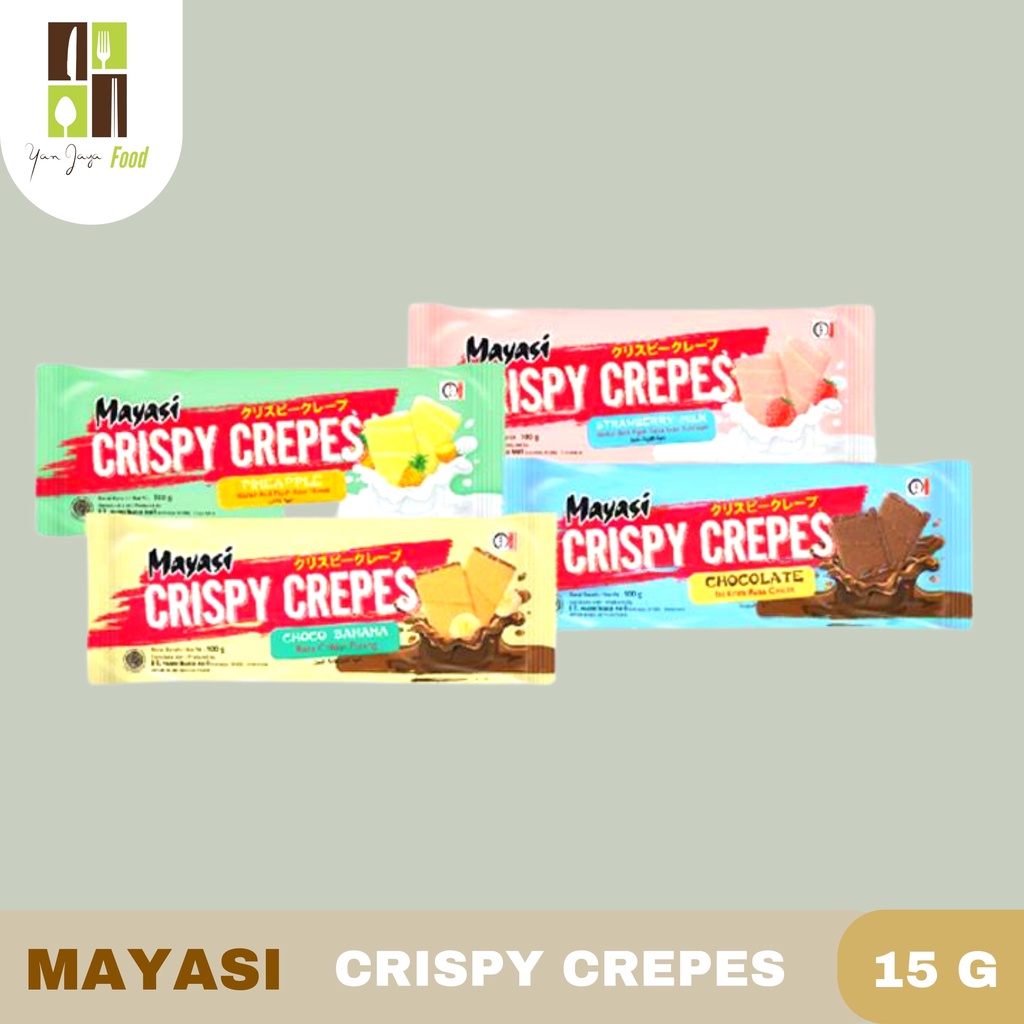 Mayasi Crepes 15gr [Banana/Chocolate/Strawberry/Pineapple] 1 Pcs